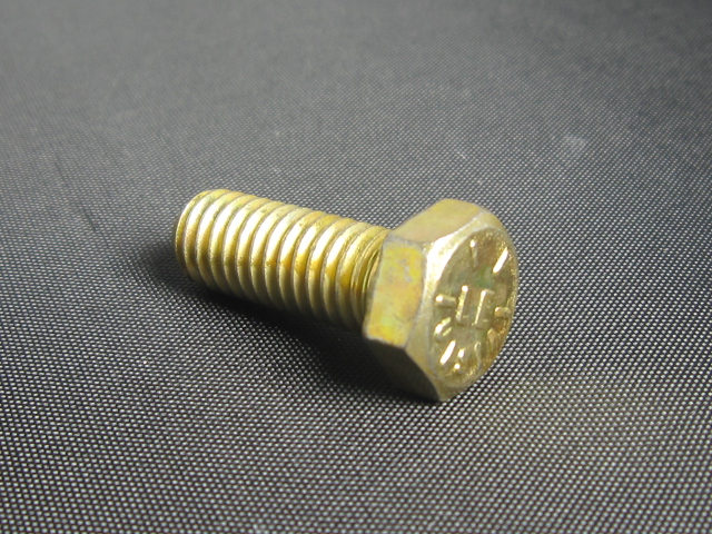 (image for) 9/16-12 GRADE 8 BOLTS ARE PLATED YELLOW ZINC (GOLD),13/16 WRENCHING,AND ARE PARTLY THREADED UNLESS NOTED. DOMESTIC MADE (USA).NOTE BOLTS OVER 6" ARE PLAIN!UNLESS NOTED.